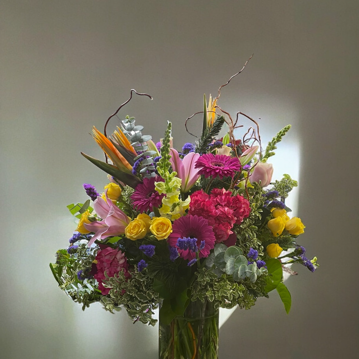 Luxury floral arrangement with vibrant blooms, available for same day delivery from the best florist in Toronto.